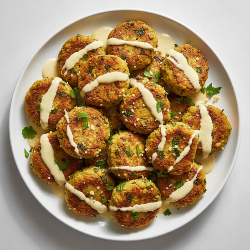 Falafel with Lemon-Tahini Drizzle