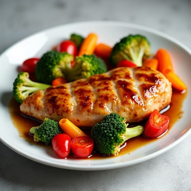 Sheet Pan Honey Teriyaki Chicken with Roasted Vegetables