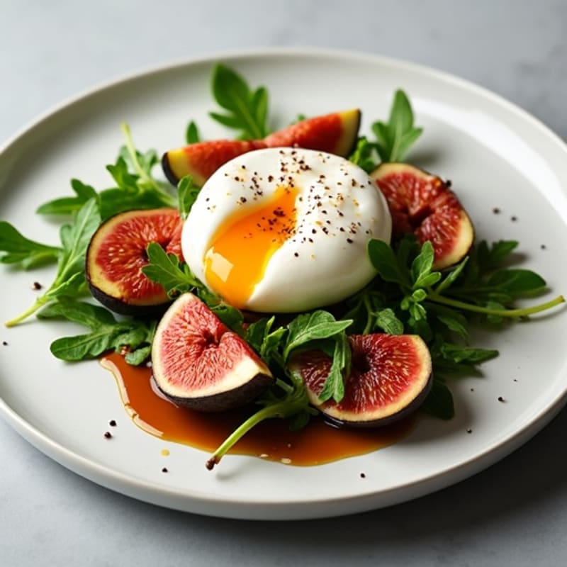Fresh Fig and Creamy Burrata Salad with Balsamic Glaze