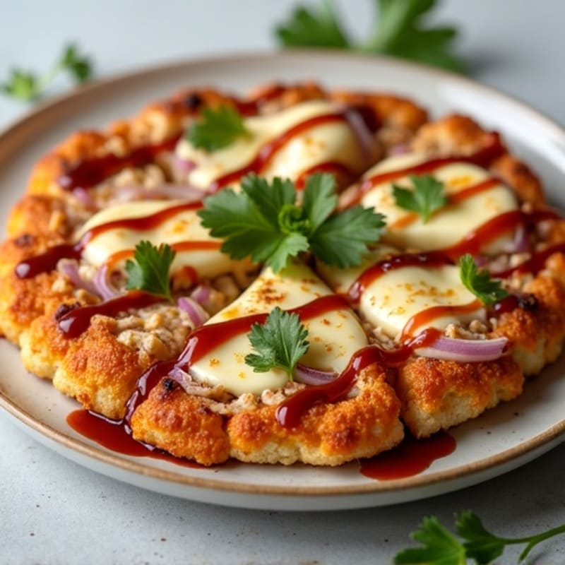 Crispy BBQ Chicken Cauliflower Crust Pizza