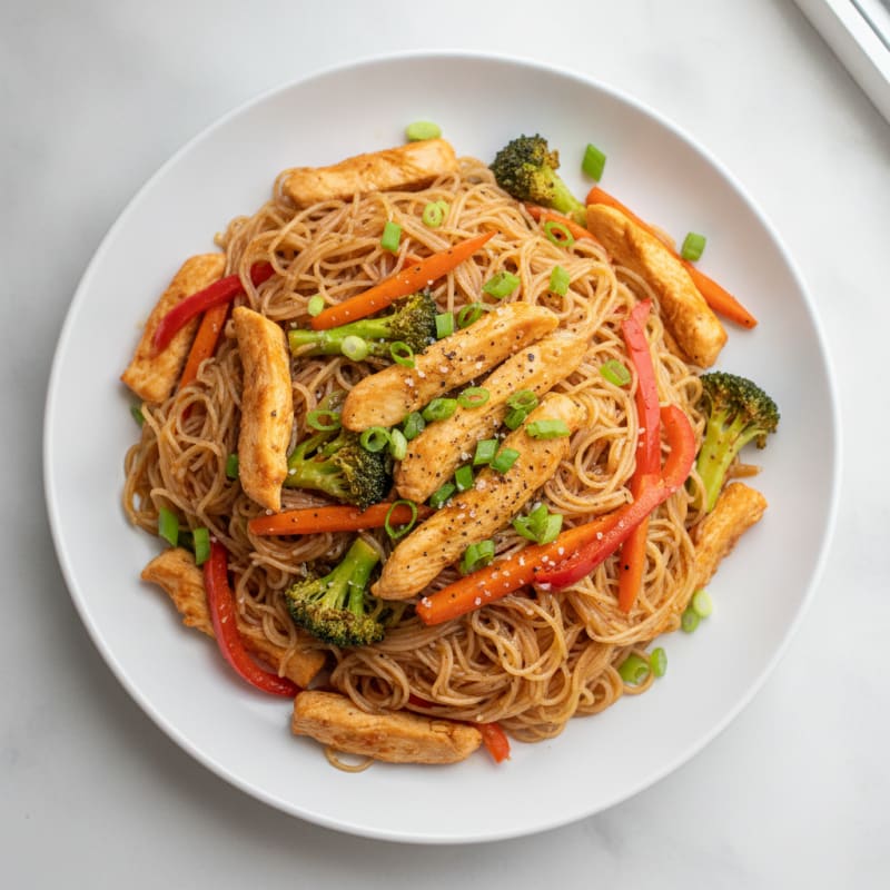 Vermicelli Noodle Stir-Fry with Vegetables