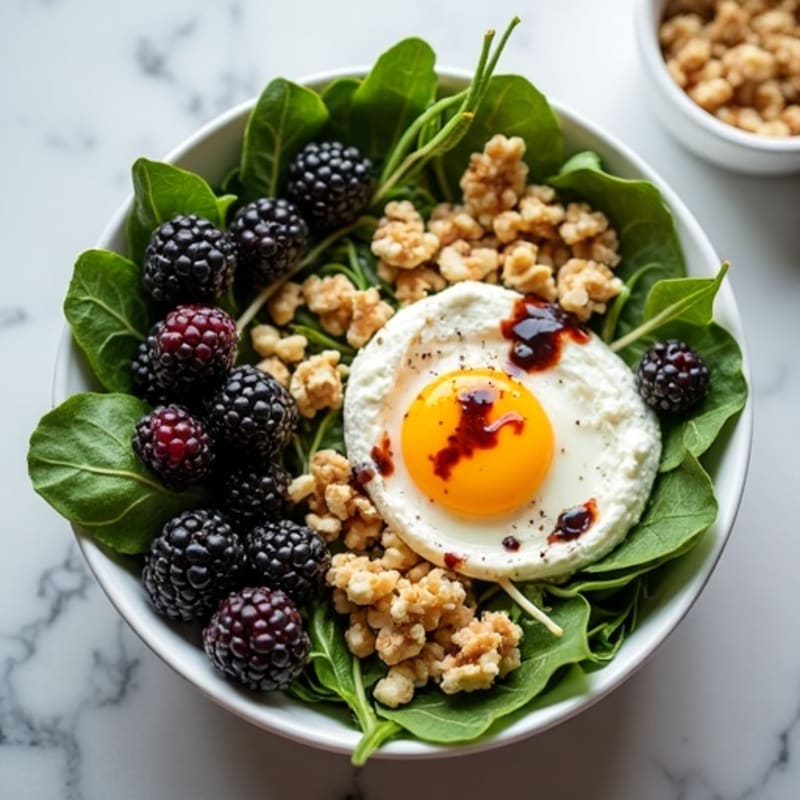 Creamy Cottage Cheese Power Bowl with Blackberry-Balsamic Arugula