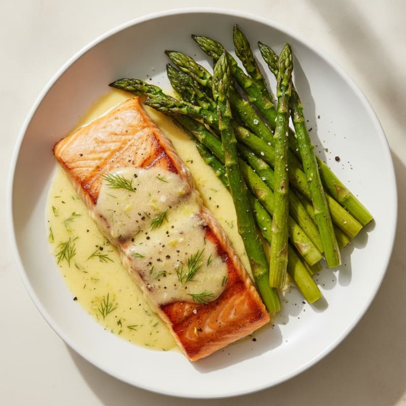 Pan-Seared Salmon with Lemon-Dill Sauce