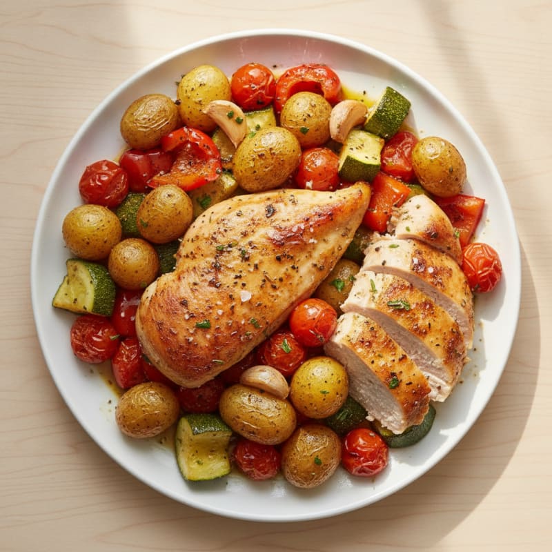 Herb-Roasted Chicken with Rustic Vegetables