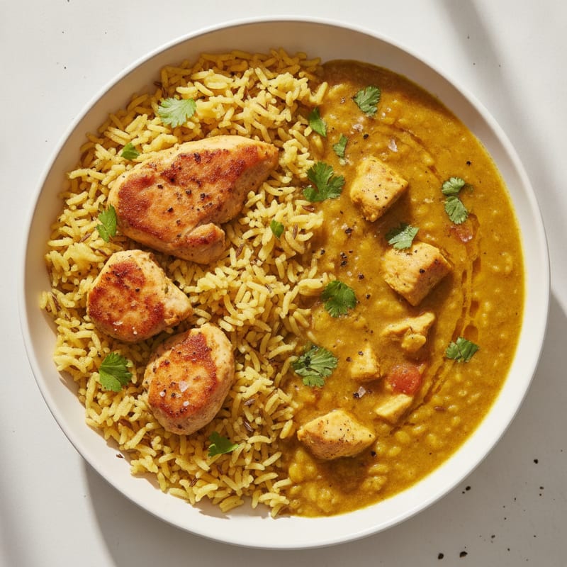 Yellow Lentil Daal with Jeera Rice