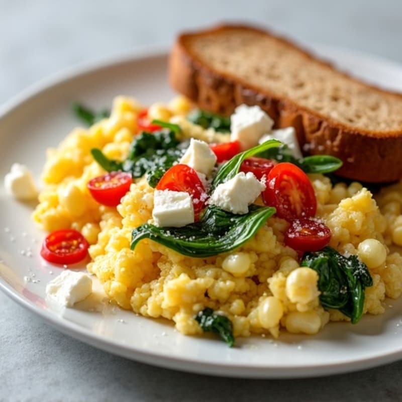 Fluffy Egg White Florentine Scramble