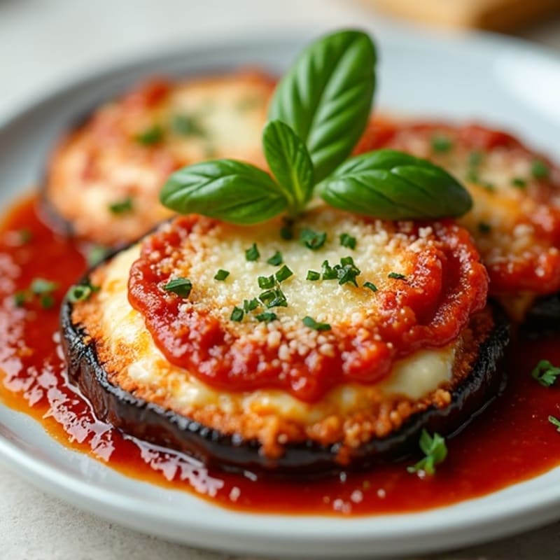 Crispy Baked Eggplant Parmesan with Fresh Herbs