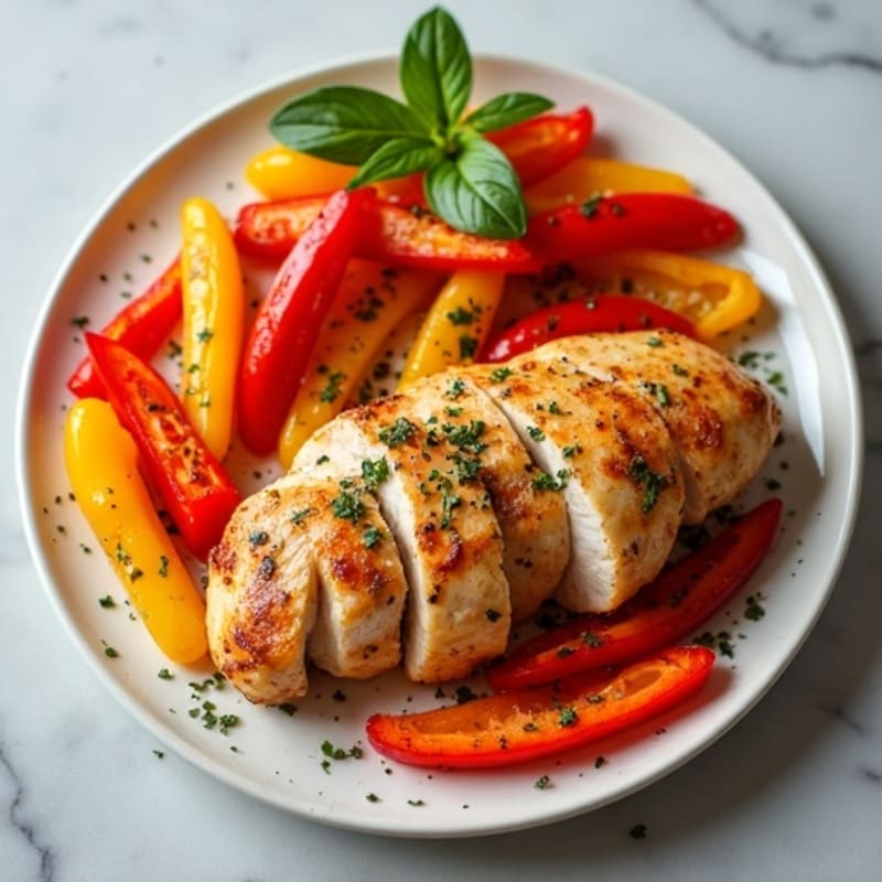Sheet Pan Roasted Chicken and Bell Peppers