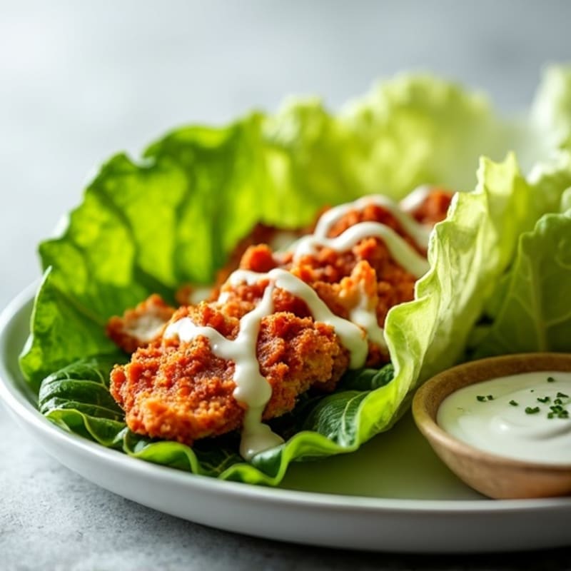 Crispy Buffalo Ranch Chicken Lettuce Wrap