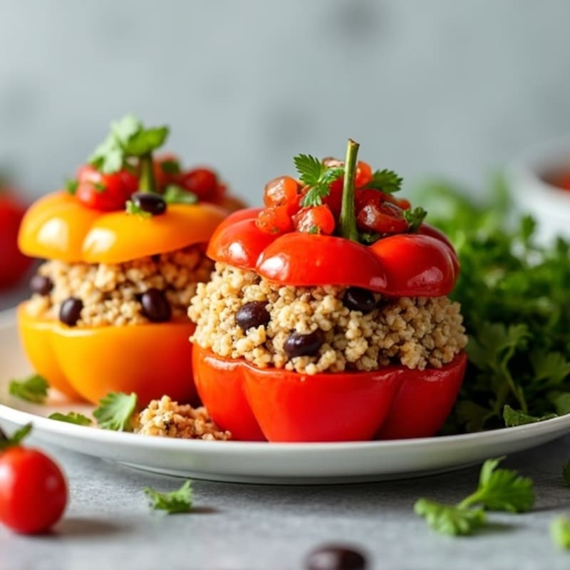 Protein-Packed Turkey Stuffed Bell Peppers