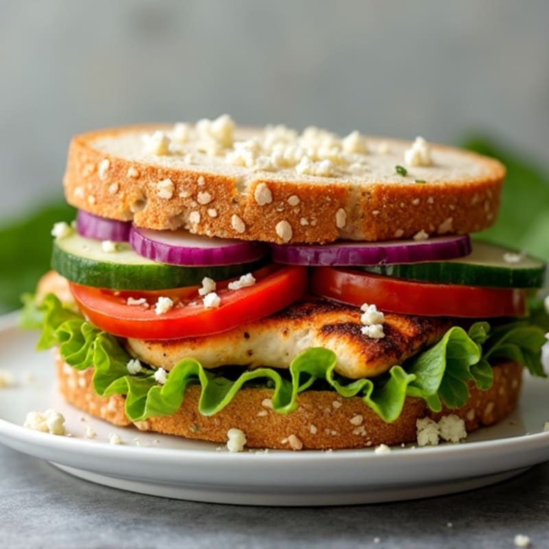 Protein-Packed Mediterranean Grilled Chicken Sandwich