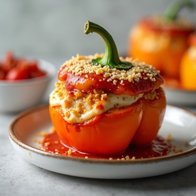 Chicken Pizza Stuffed Bell Peppers