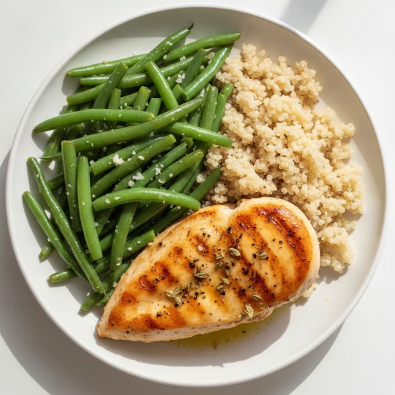 Lemon-Herb Chicken with Garlic Green Beans
