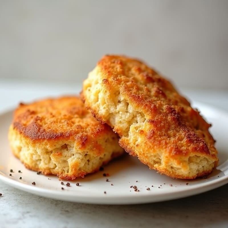 Crispy Baked Chicken with Savory Almond Flour Biscuits