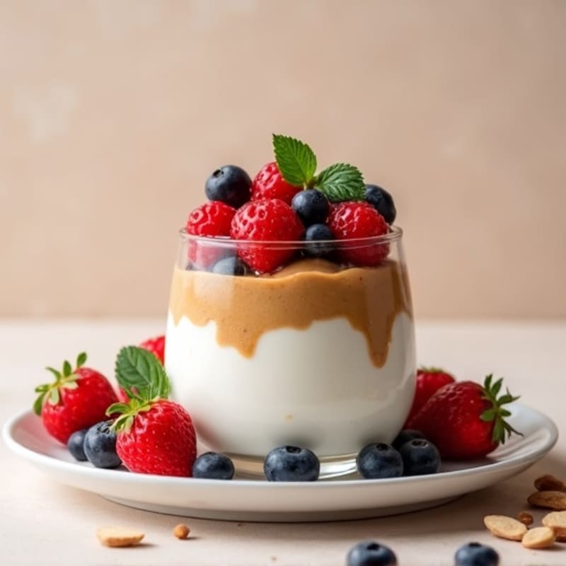 Protein Greek Yogurt Parfait with Almond Butter