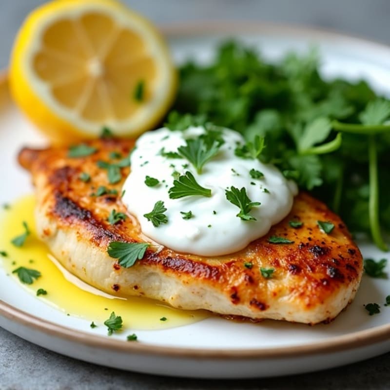Silky Lemon-Garlic Pan Chicken with Herb Sauce