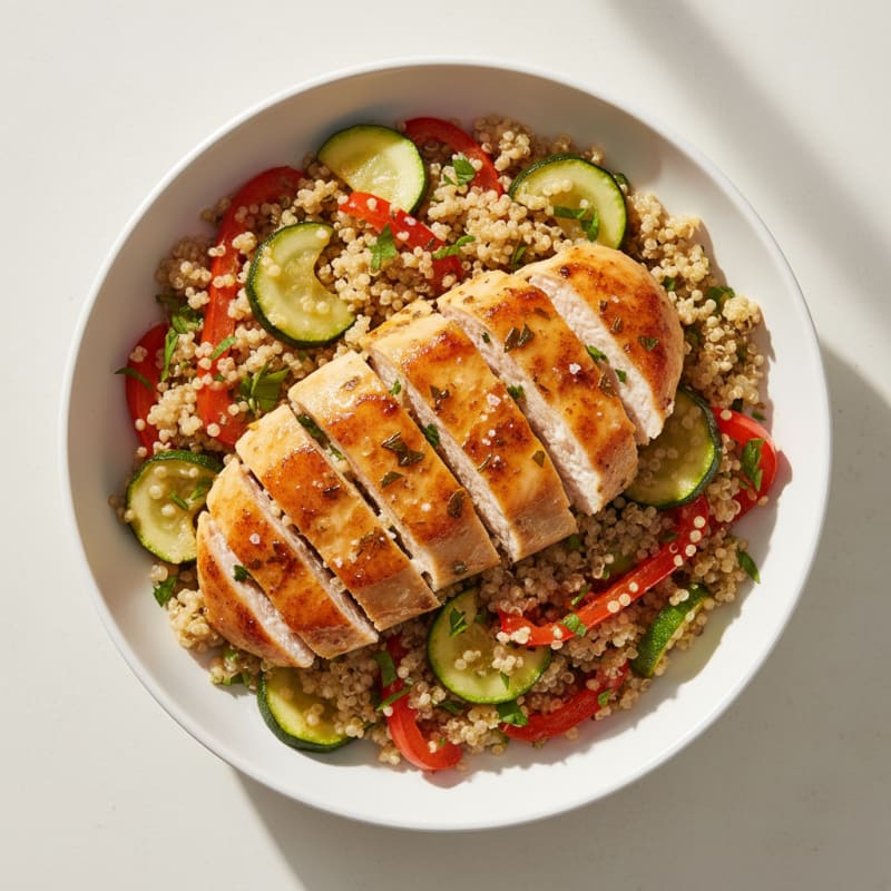 Lemon Herb Chicken and Quinoa Bowl