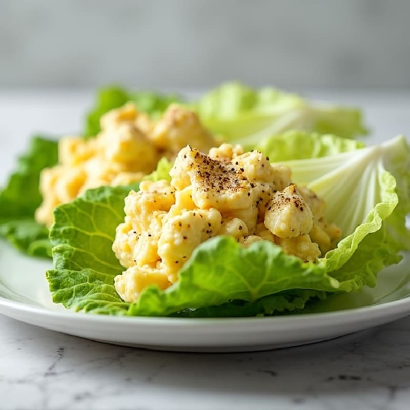 Creamy Greek Yogurt Egg Salad Lettuce Wrap