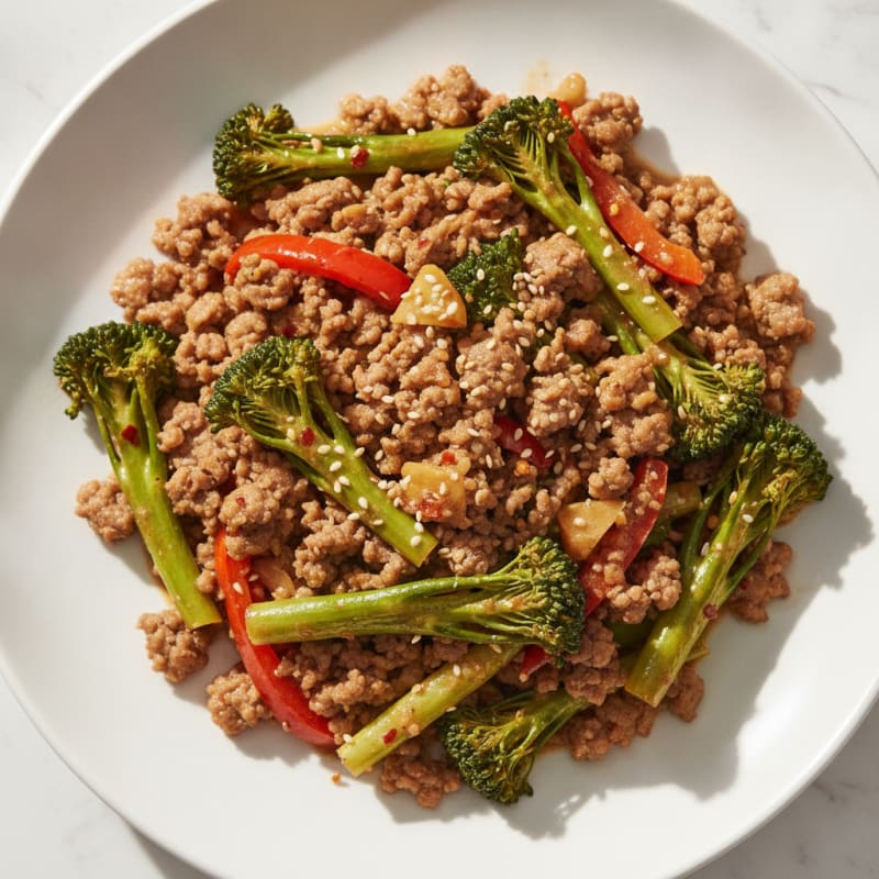Beef Mince and Broccolini Stir-Fry