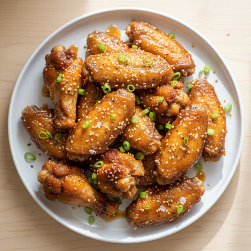 Crispy Honey-Garlic Chicken Wings