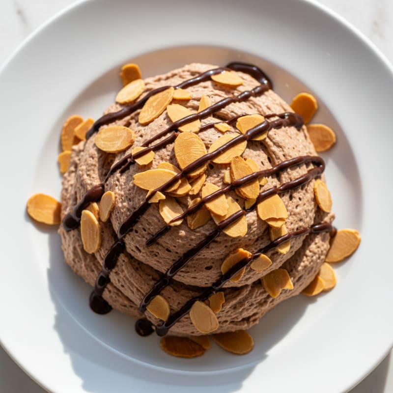 Greek Yogurt Protein Mousse with Cocoa and Almonds
