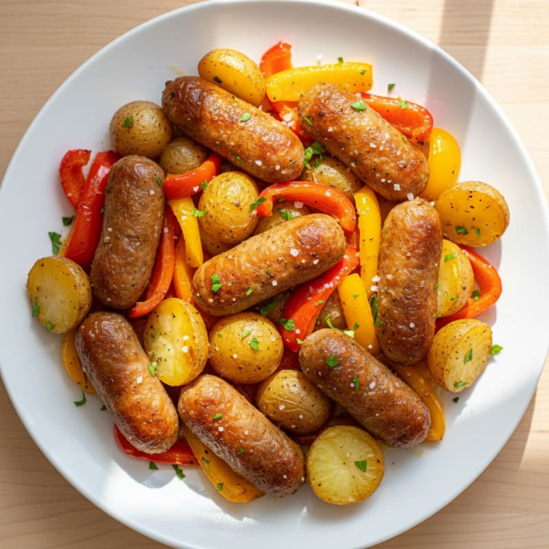 Crispy Roasted Chicken Sausage and Potatoes