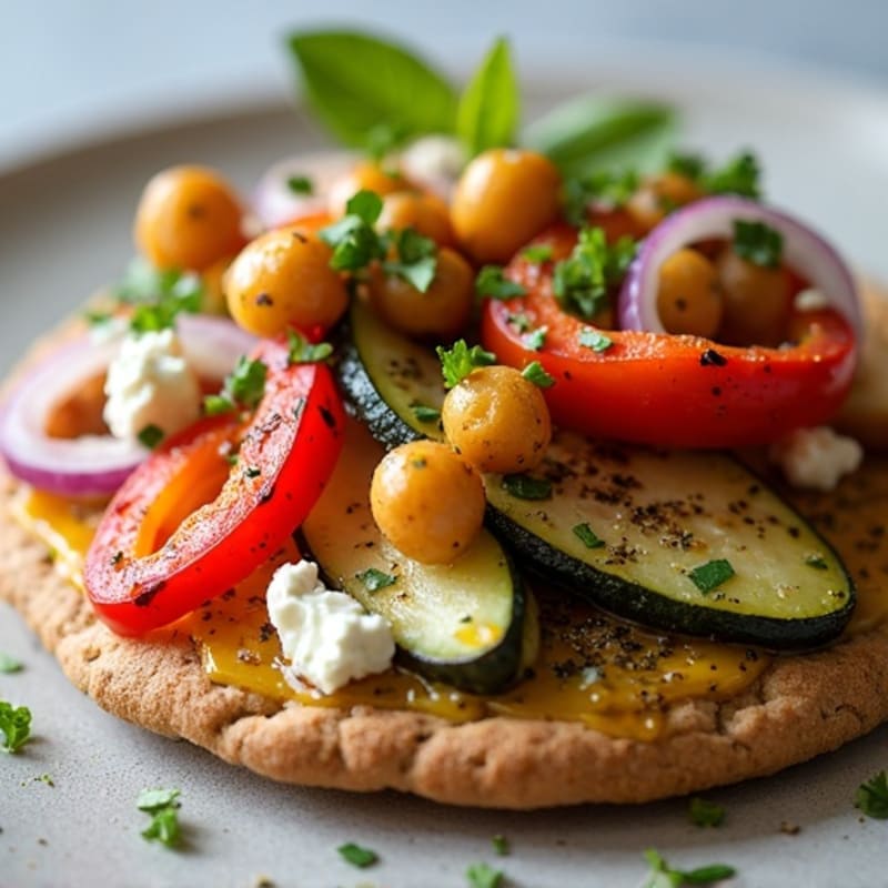 Herb-Roasted Vegetable and Goat Cheese Flatbread