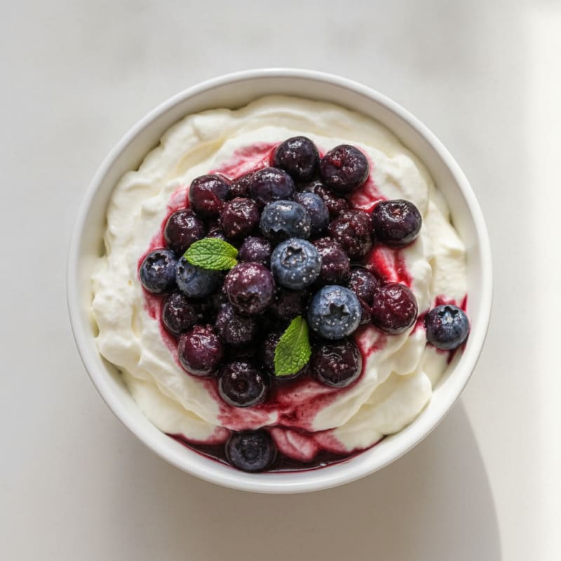 Silky Protein Yogurt Mousse with Whey and Berries