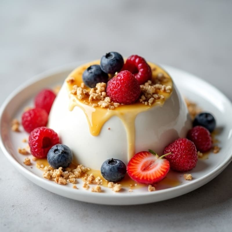 Silky Greek Yogurt Protein Mousse with Berries
