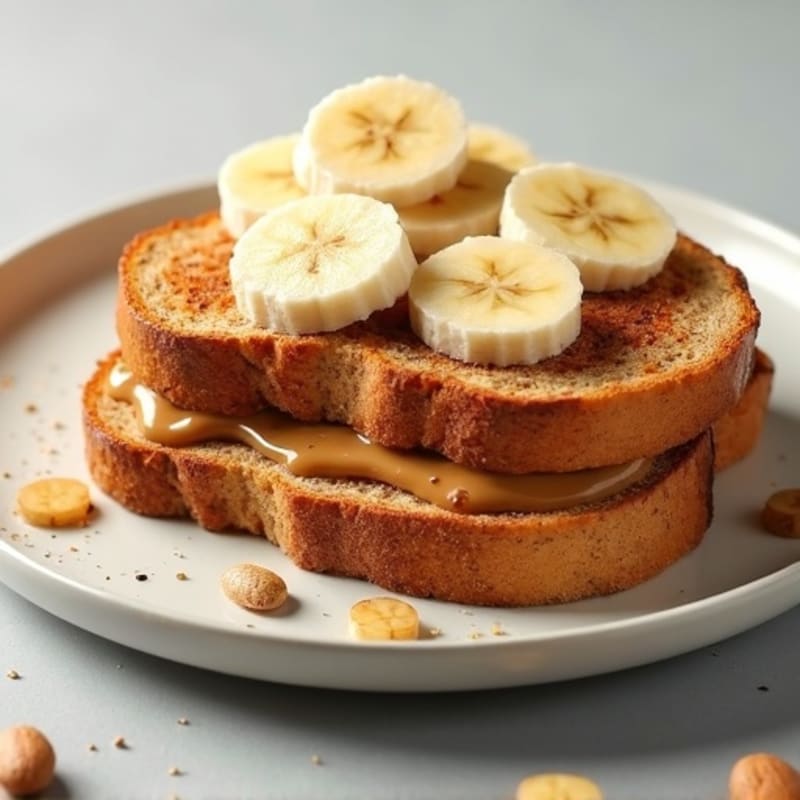 Protein-Packed Almond-Peanut Butter Toast with Banana