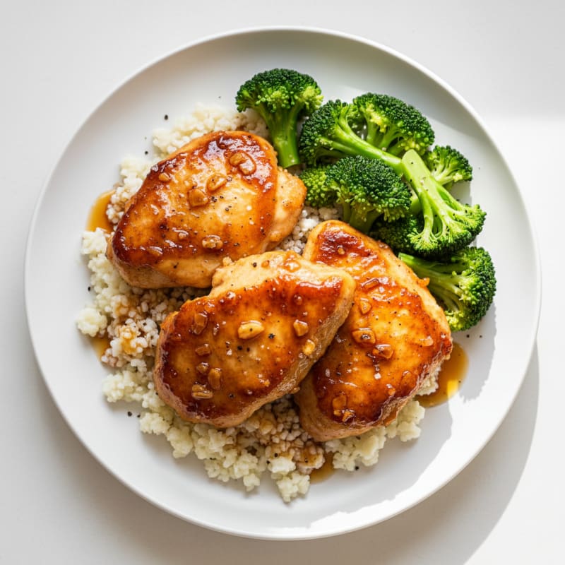 Crispy Honey-Garlic Chicken Thighs