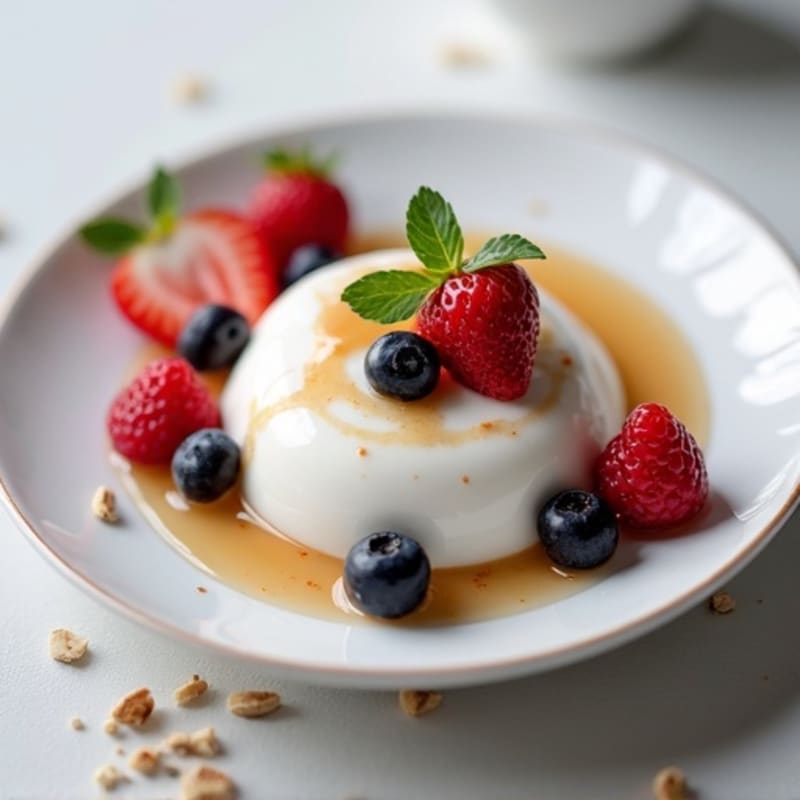 Creamy Greek Yogurt Protein Mousse with Mixed Berries
