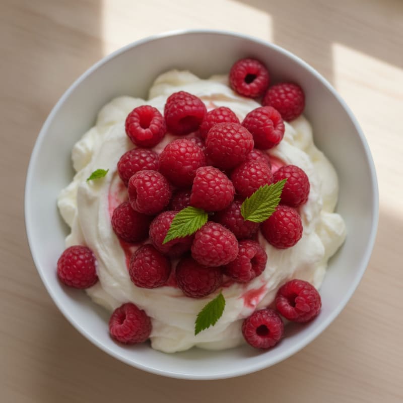 Silky Greek Yogurt with Protein Powder and Fresh Berries