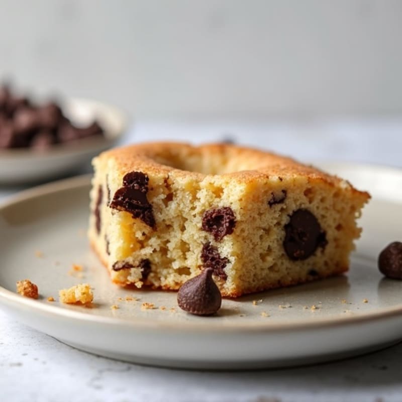 Protein-Packed Almond Flour Chocolate Chip Cookie Cake