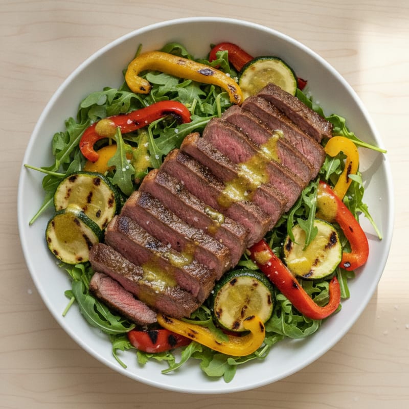 Grilled Steak and Veggie Salad Bowl