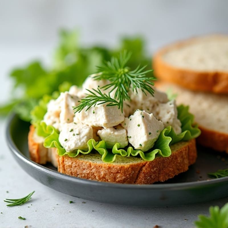 Healthy Creamy Herb Chicken Salad Sandwich