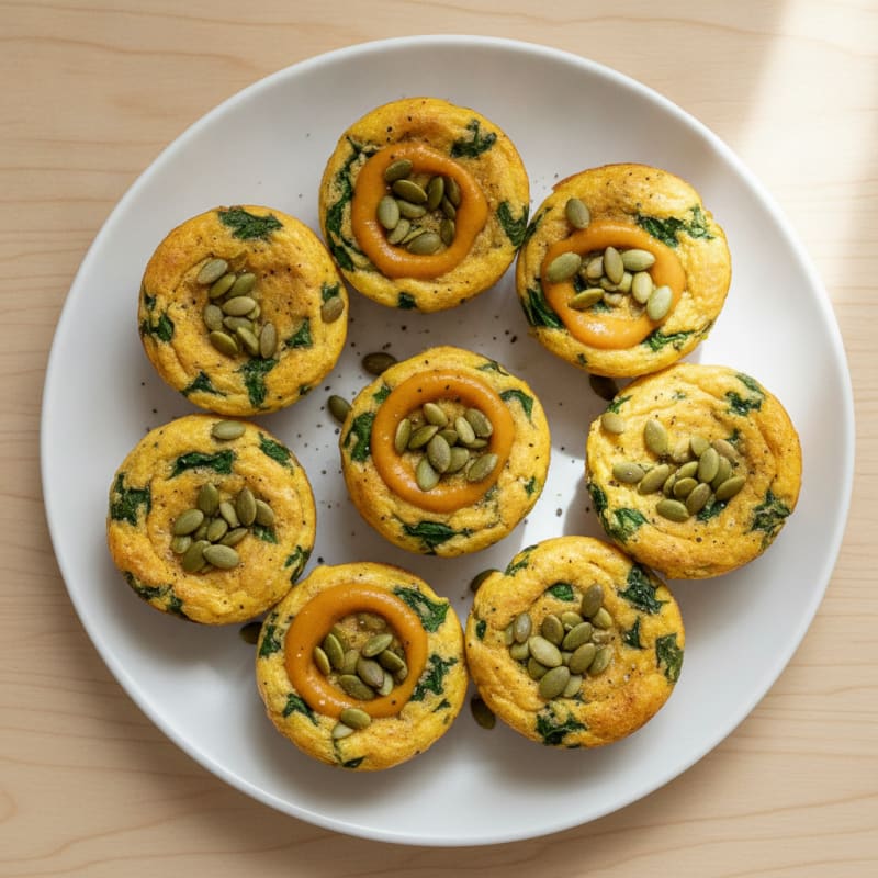 Pumpkin Cottage Cheese Egg Muffins