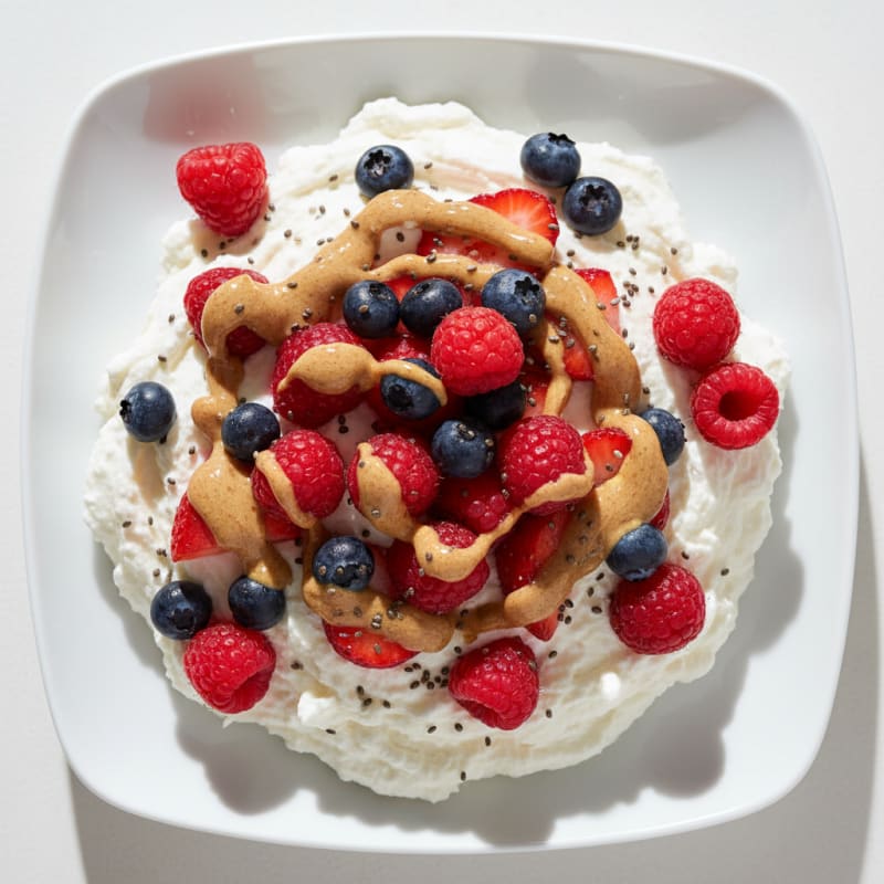Silky Greek Yogurt Protein Mousse with Mixed Berries