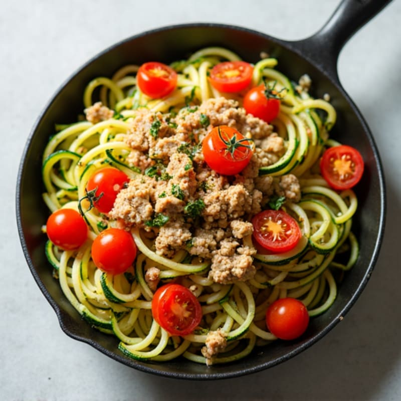 Protein-Packed Turkey and Zucchini Noodle Skillet