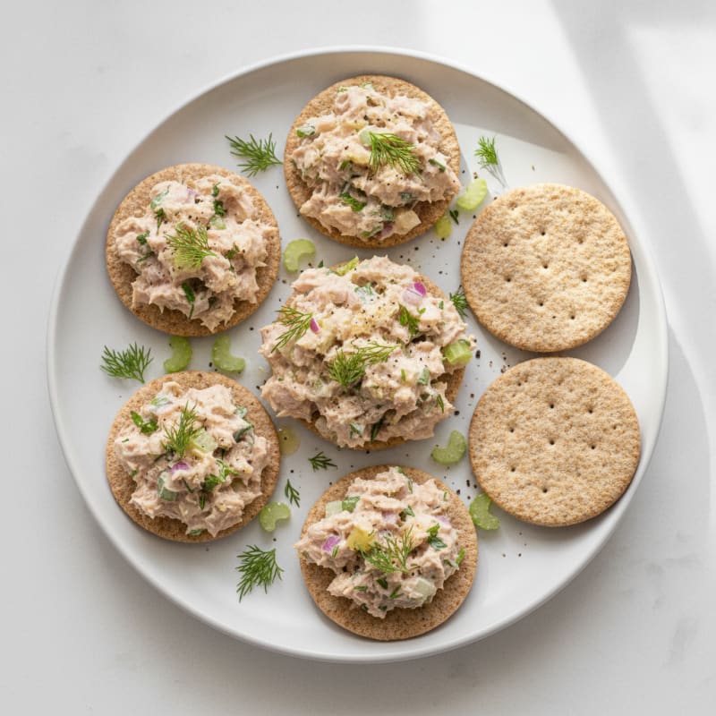 Lemon-Herb Tuna Wheat Crackers