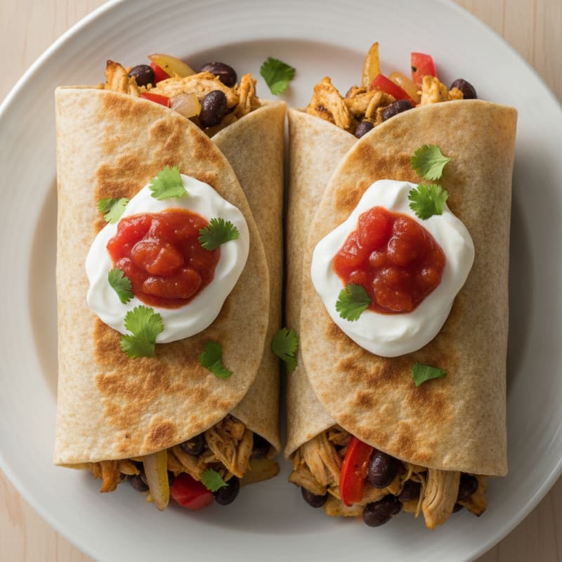 Chicken and Black Bean Burritos