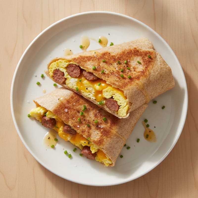 Crunchy Egg and Cheese Breakfast Wrap