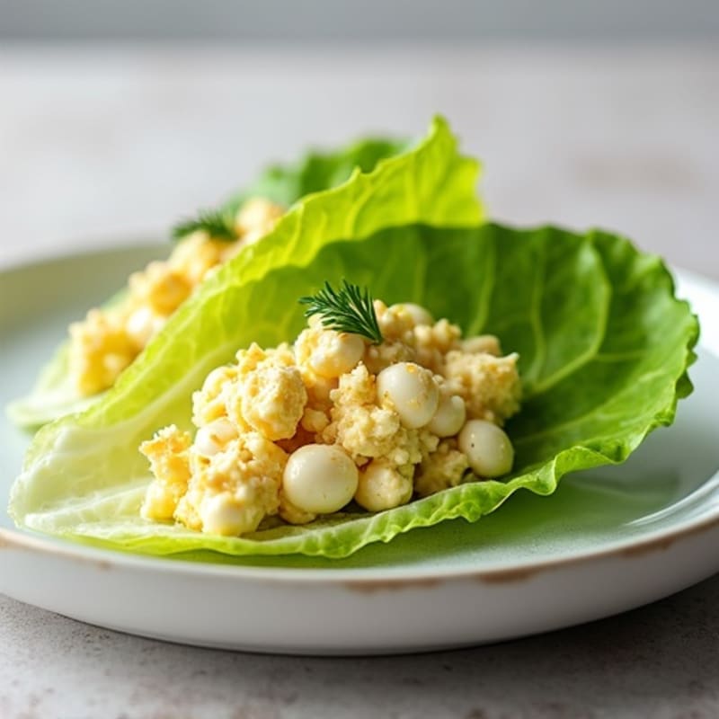 Creamy Greek Yogurt Egg Salad Lettuce Wraps