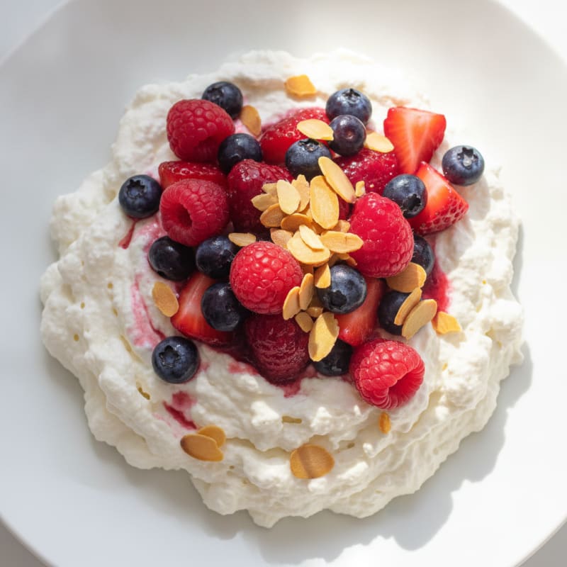 Creamy Greek Yogurt Protein Mousse with Mixed Berries