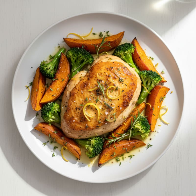 Crispy Lemon-Herb Roasted Chicken