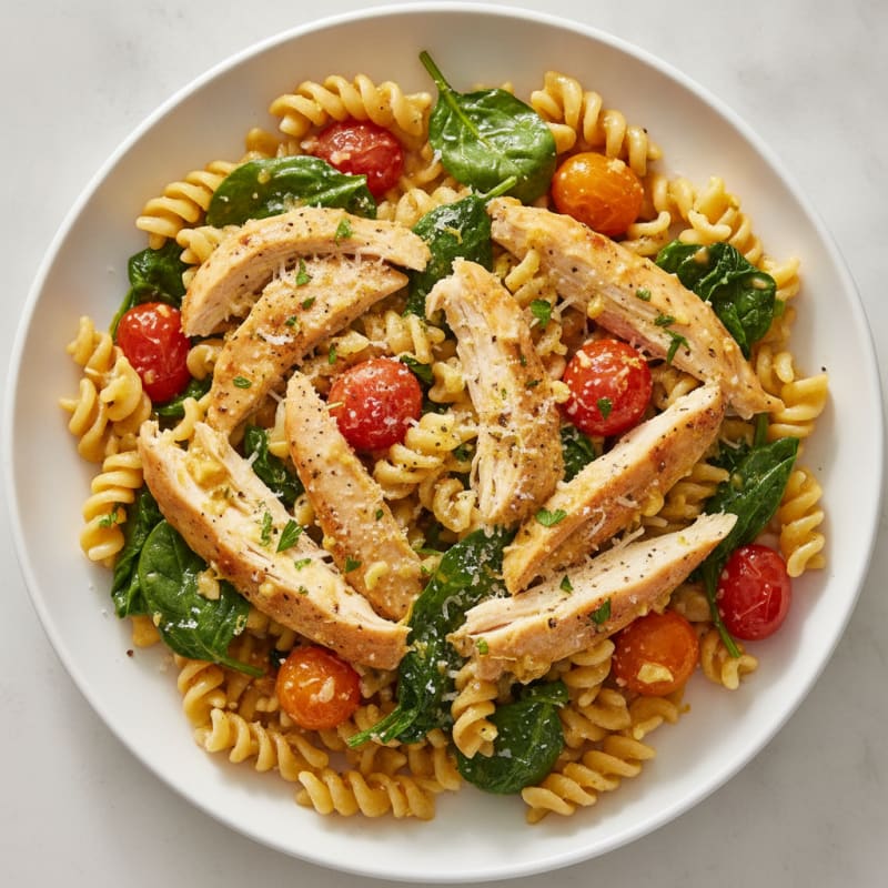Zesty Shredded Chicken Protein Pasta