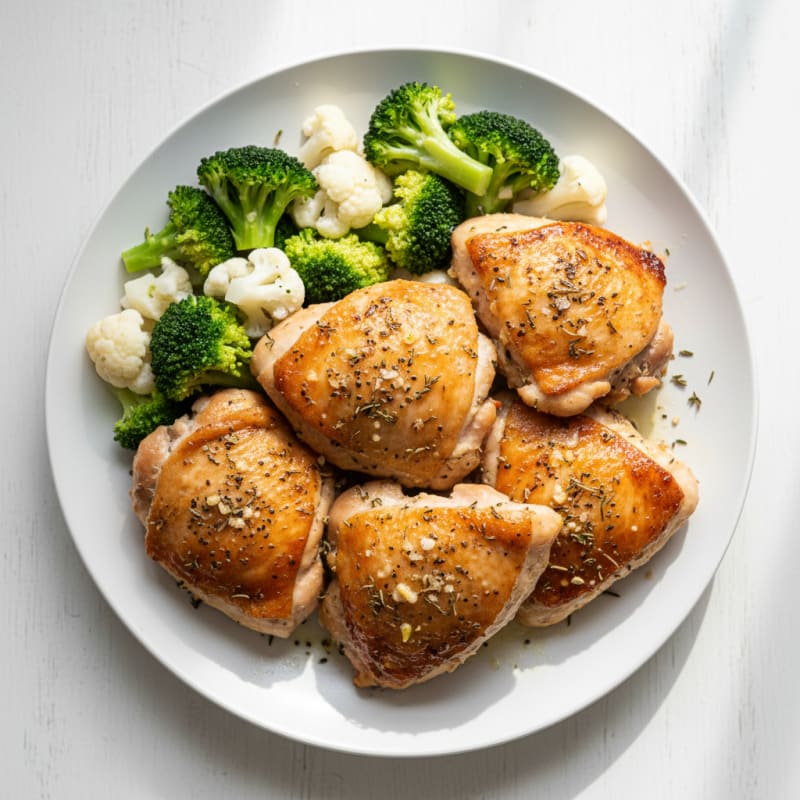 Garlic Herb Roasted Chicken Thighs