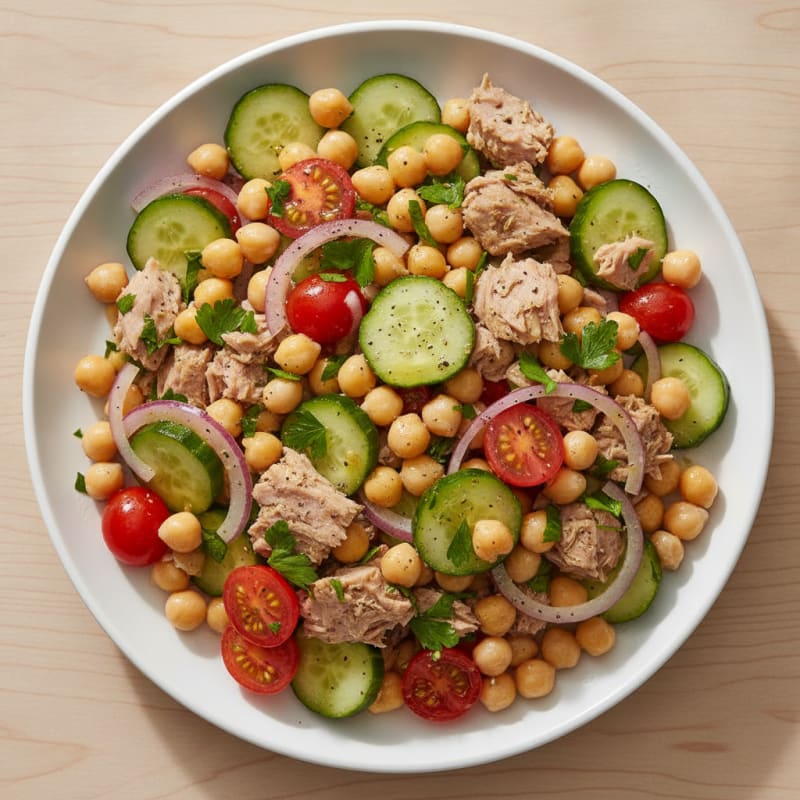 Mediterranean Chickpea Tuna Salad