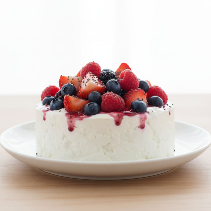 Creamy Greek Yogurt Protein Pudding with Mixed Berries
