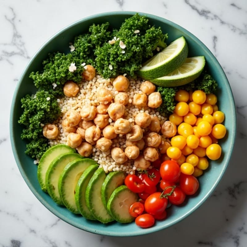 Crunchy Kale and Quinoa Power Bowl with Citrus-Tahini Dressing